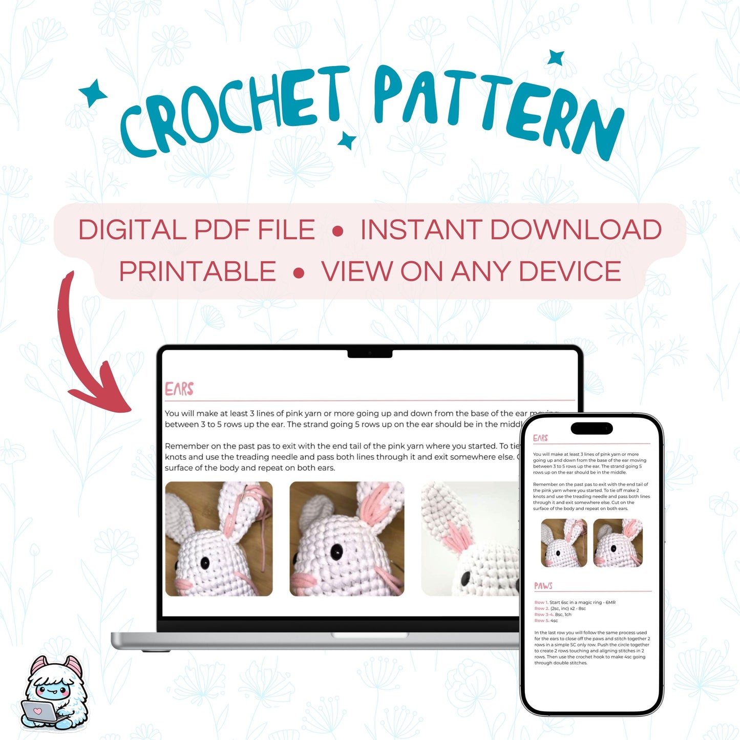 Bobby the Bunny Crochet Pattern