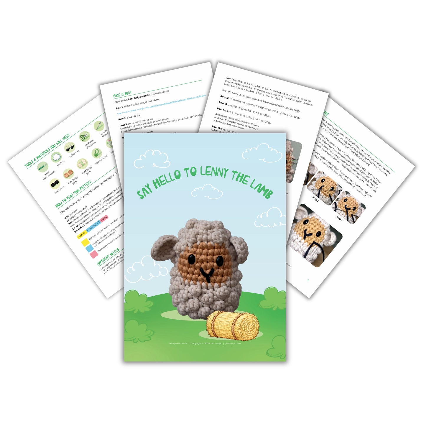 Lenny the Lamb Crochet Pattern